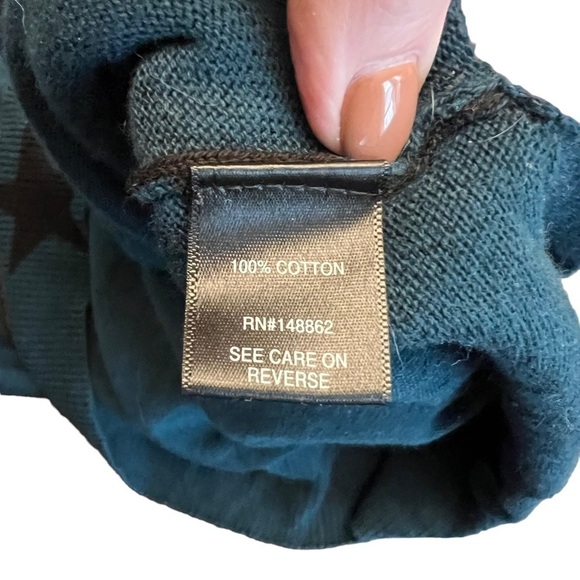 Torrid - Teal Star Print Scoop Neck Tunic Long Sleeve Skater Sweater Shirt Sz 1X - Picture 8 of 10